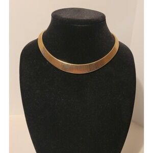 Vintage 80's Park Lane Omega 17" Graduated Collar Choker Necklace Gold Clasp